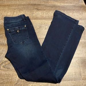 White House Black Market WHBM skinny flare jeans size 4 EUC